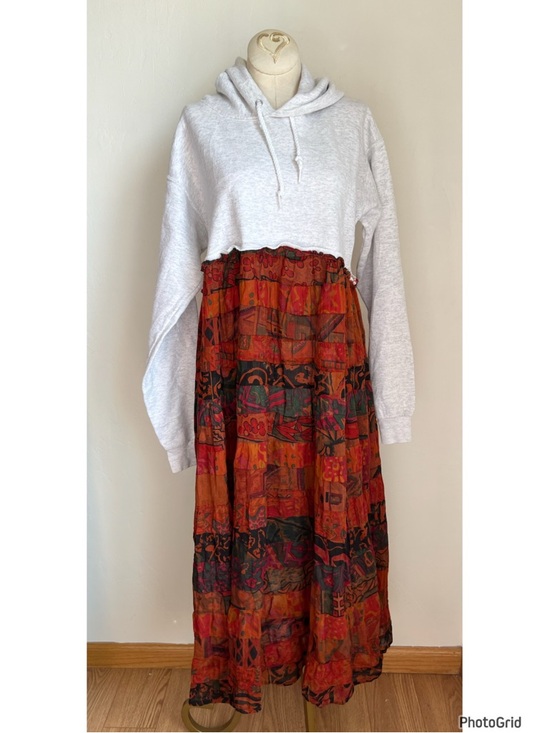 Urban Renewal Dresses & Skirts - Urban Outfitters Urban Renewal Upcycled Hoodie Dress Boho Small